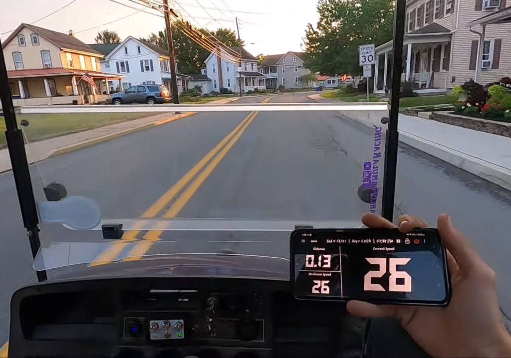 How fast will a gas-powered golf cart go?